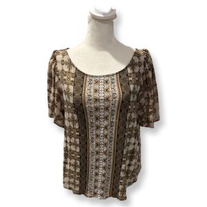 Lucky Brand short sleeve blouse medium